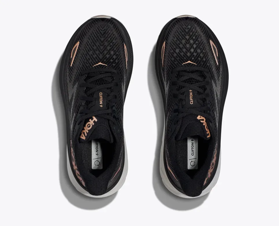 Hoka Women’s Clifton 9 Black Rose Gold