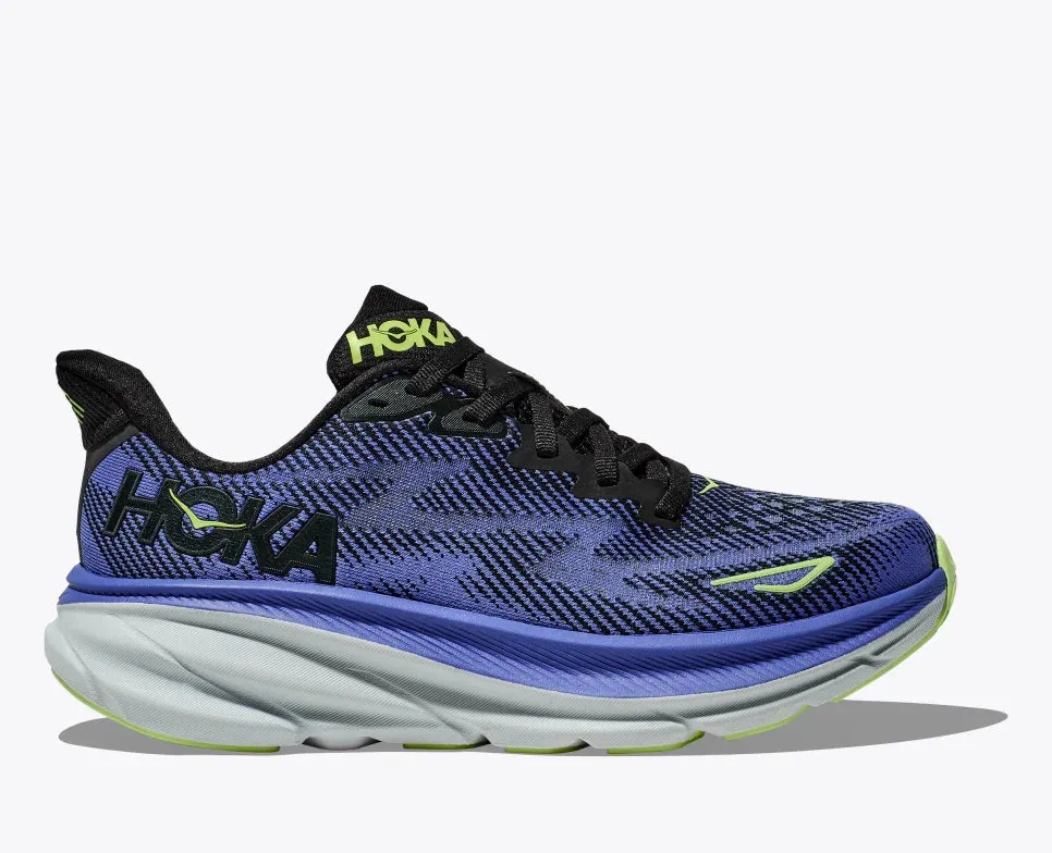 Hoka Women’s Clifton 9 Black Stellar Blue