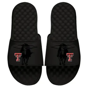 ISlide Texas Tech Red Raiders Black College Tonal Pop Slide Sandals