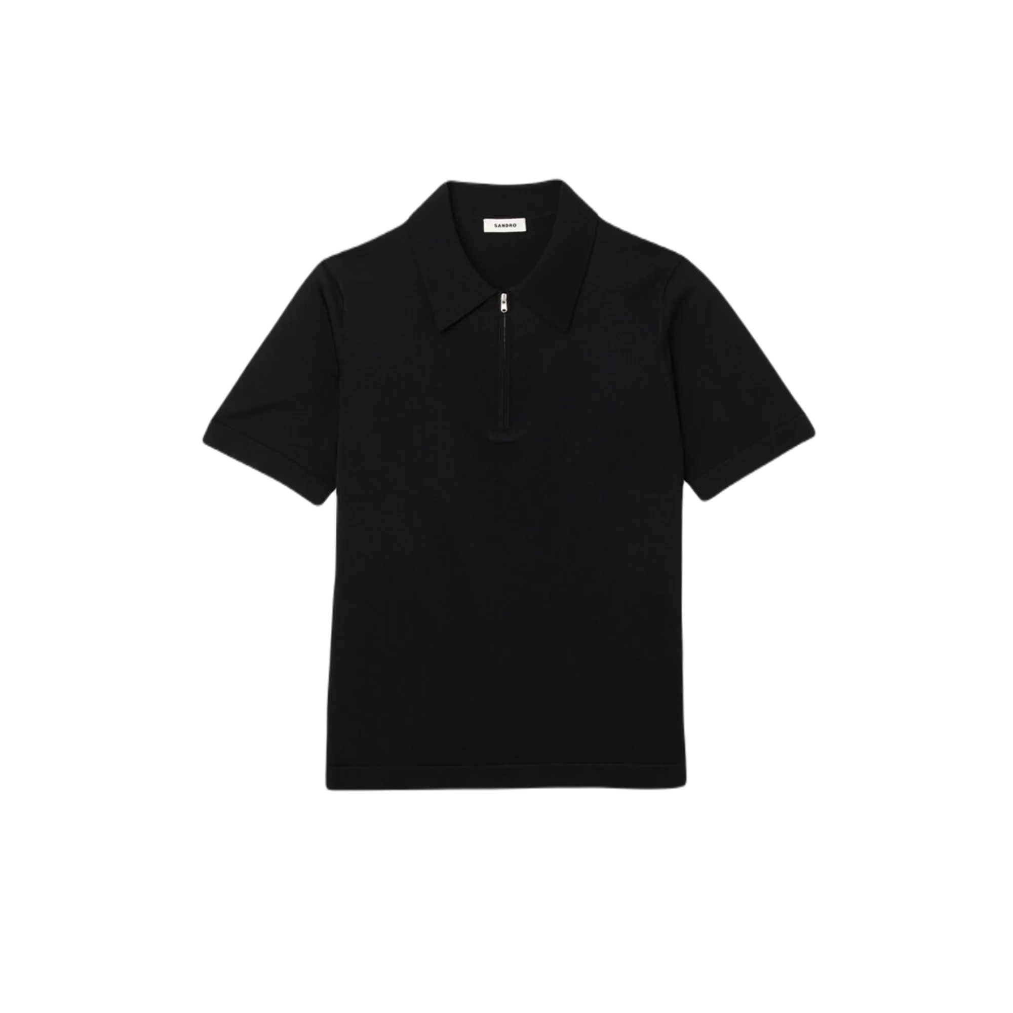 KNITTED POLO SHIRT WITH ZIP COLLAR