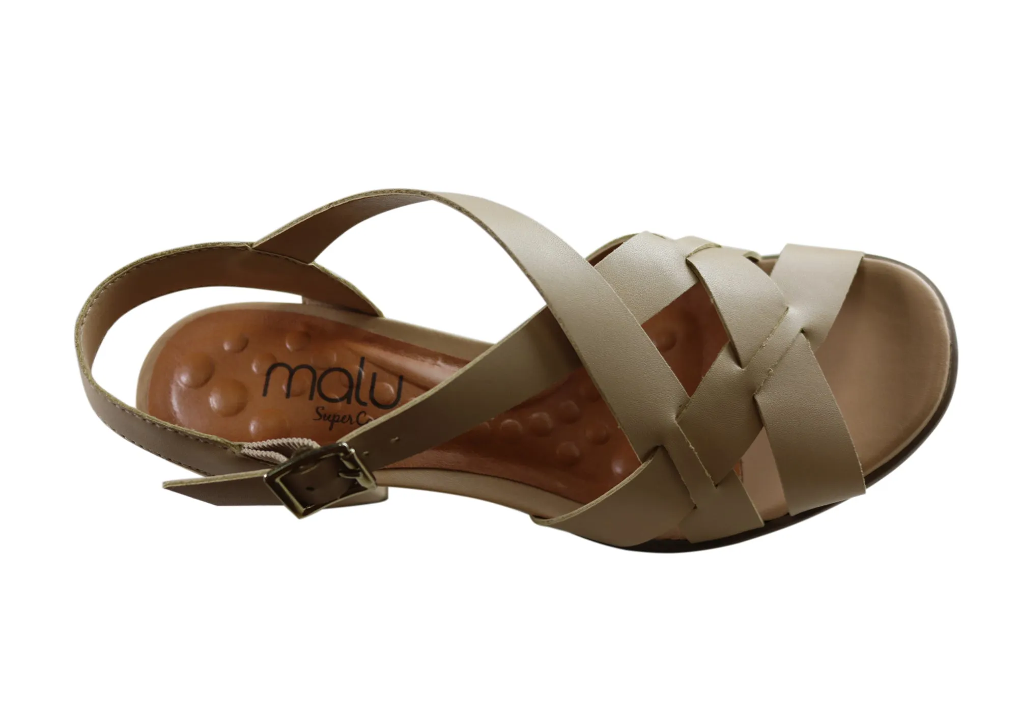 Malu Supercomfort Gianna Womens Comfort Sandals Heels Made In Brazil