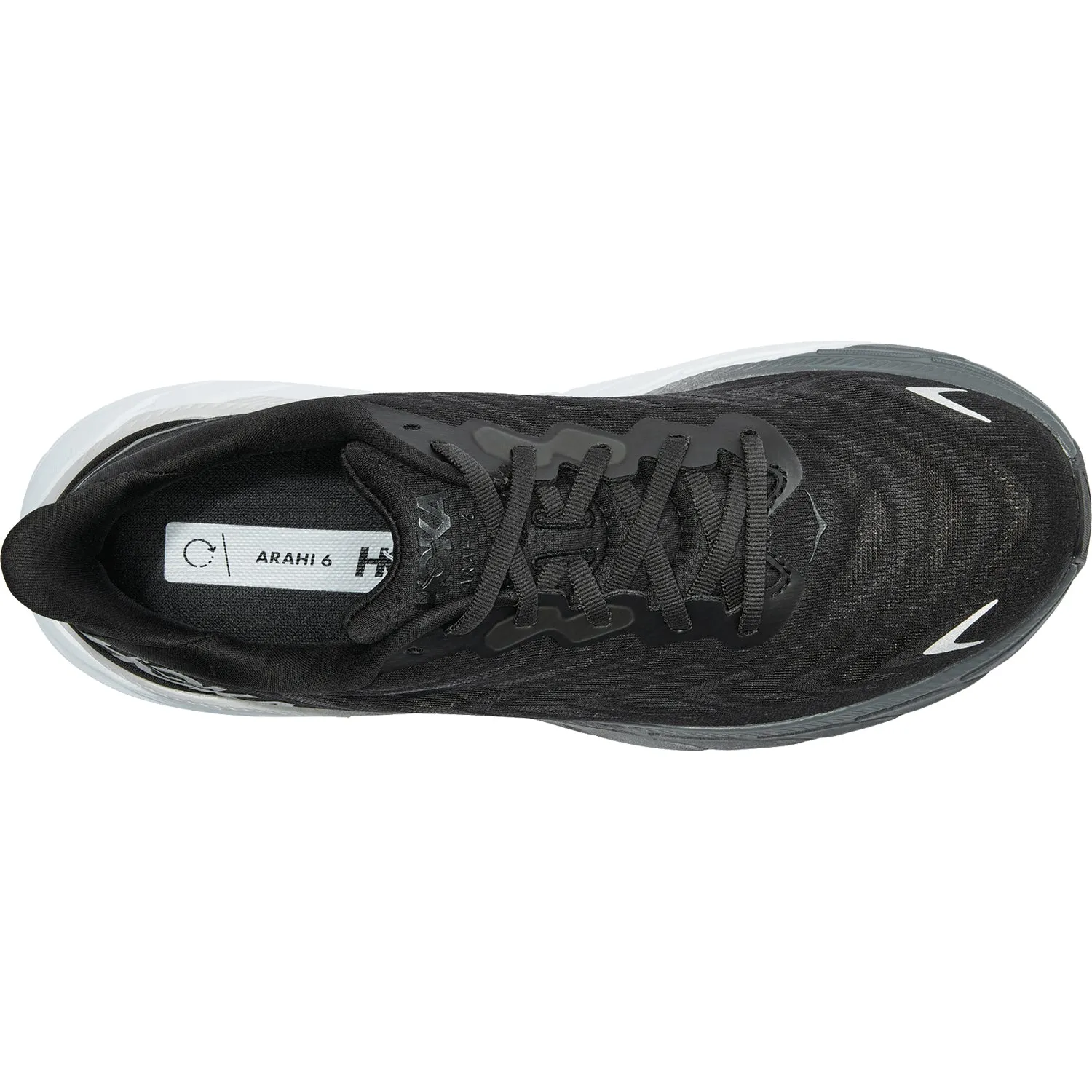 Men's Hoka Arahi 6 Black/White Mesh