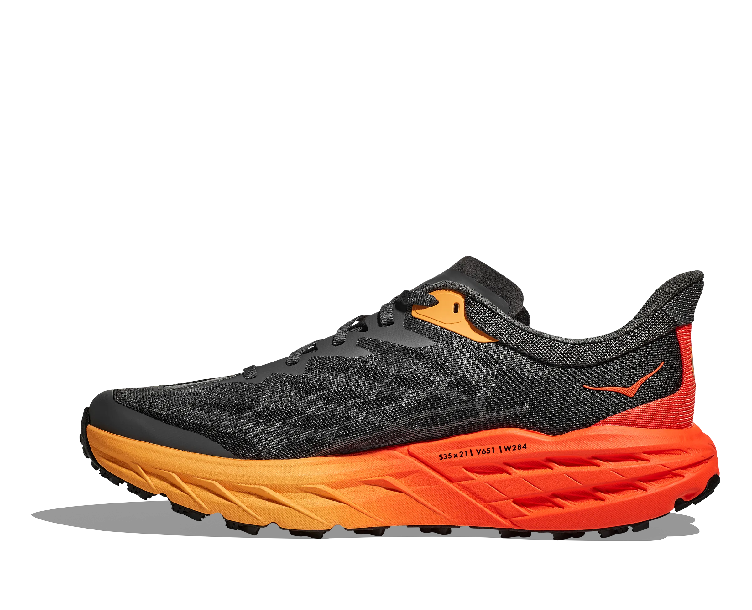 Men's Hoka Speedgoat 5 Color: Castlerock/Flame (WIDE WIDTH)