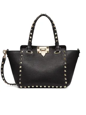 Mini Rockstud Grainy Calfskin Bag