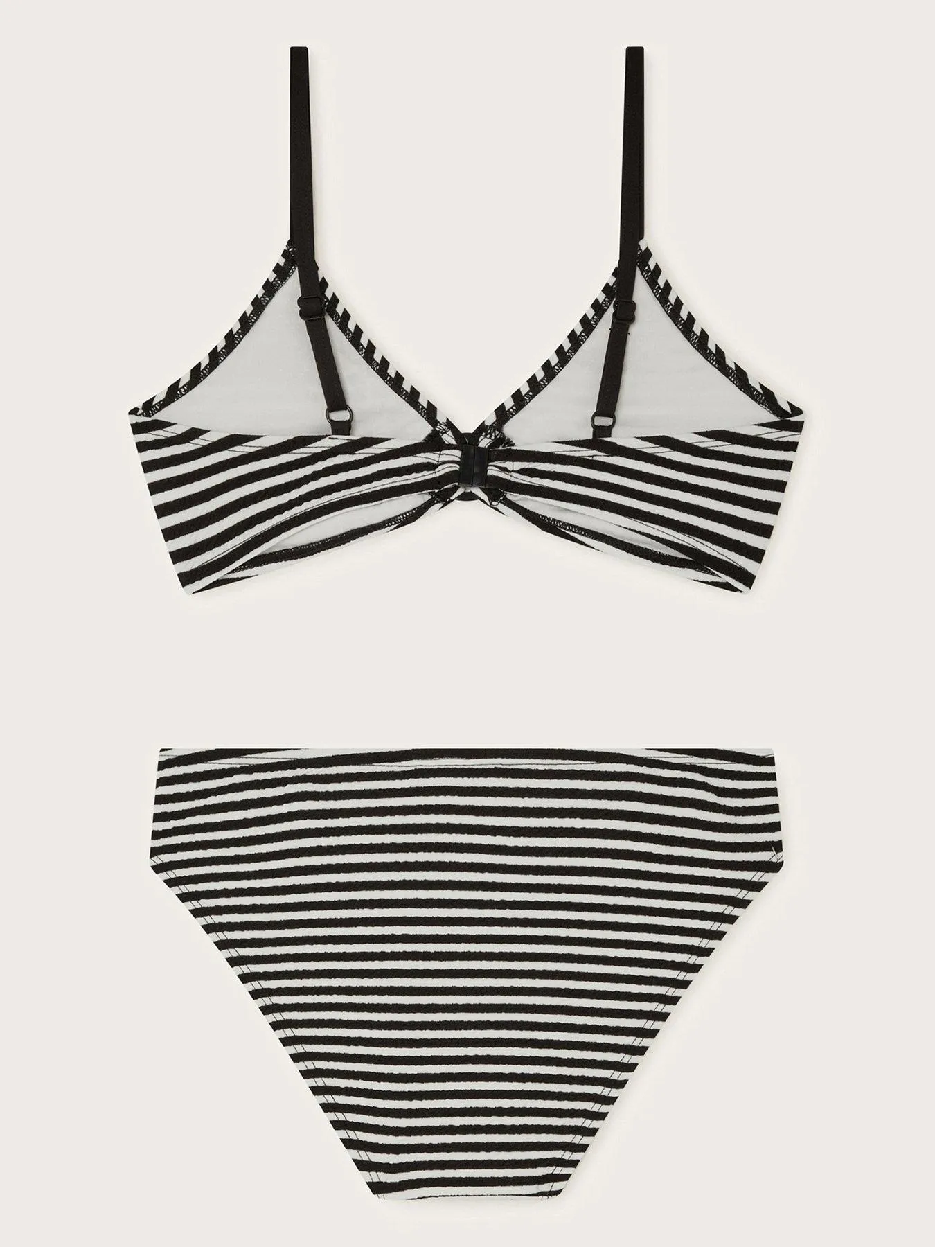 Monsoon Girls Stripe Ring Bikini Set - Black