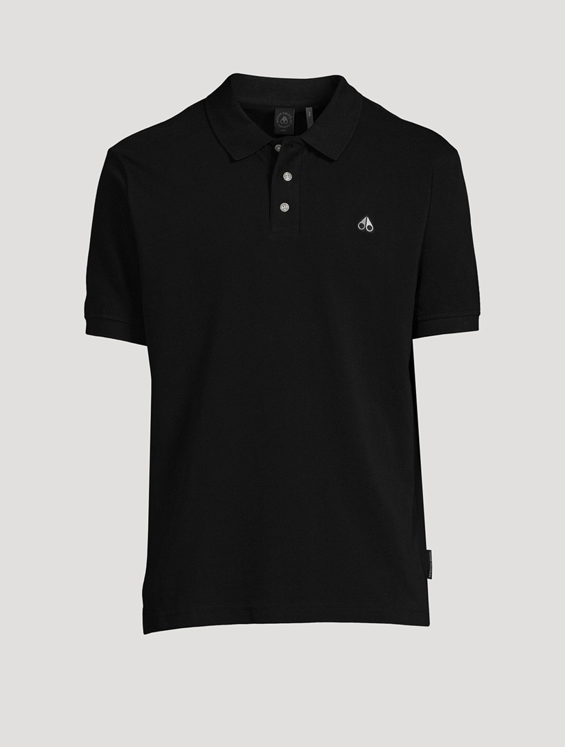 MOOSE KNUCKLES Pique Cotton Polo Shirt