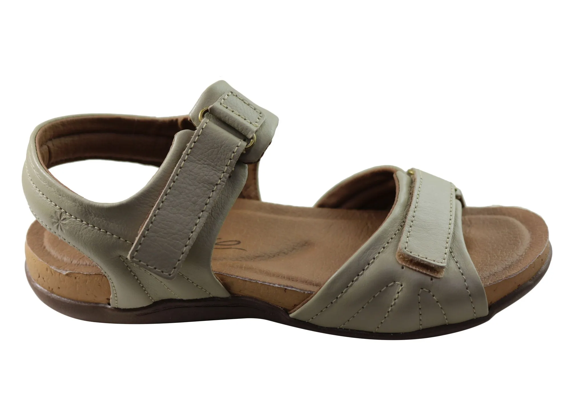 New Face Anchor Womens Comfortable Leather Sandals Made In Brazil