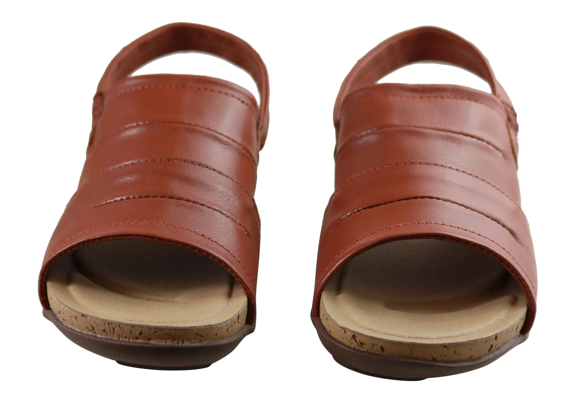 New Face Habour Womens Comfortable Leather Sandals Made In Brazil