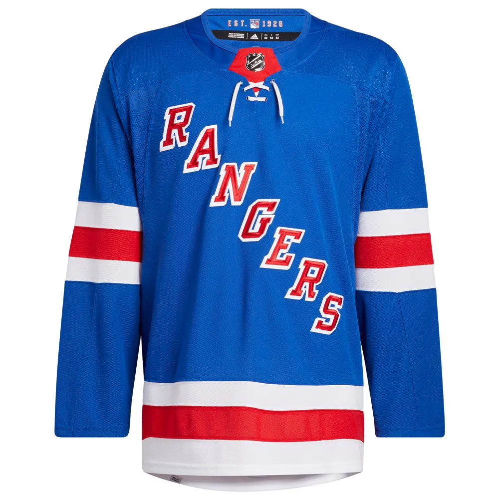 NEW YORK RANGERS ADIDAS ADIZERO PRIMEGREEN AUTHENTIC BLUE HOME JERSEY