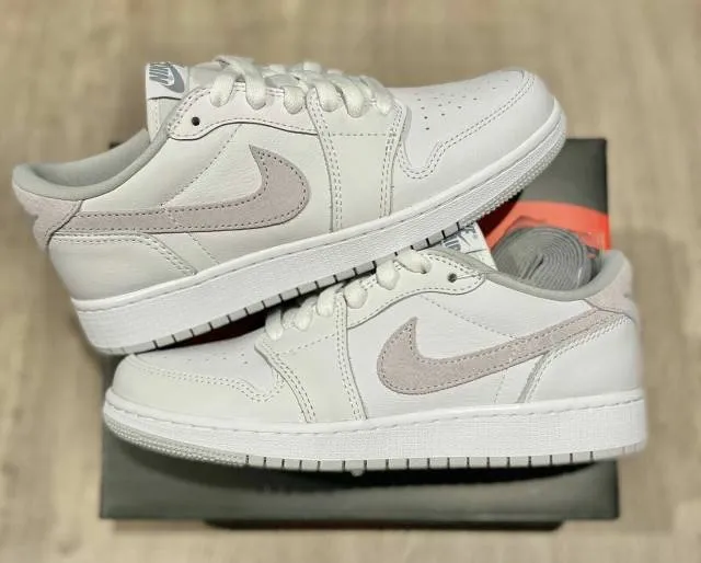 Nike air jordan 1 low og 4-14 white neutral grey cz0790-100