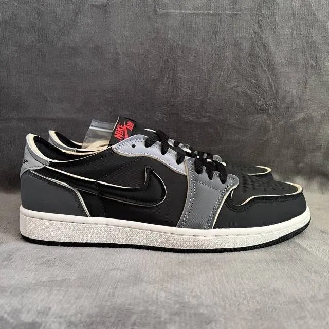 Nike air jordan 1 retro low og ex 8-14 black smoke grey dv0982-006