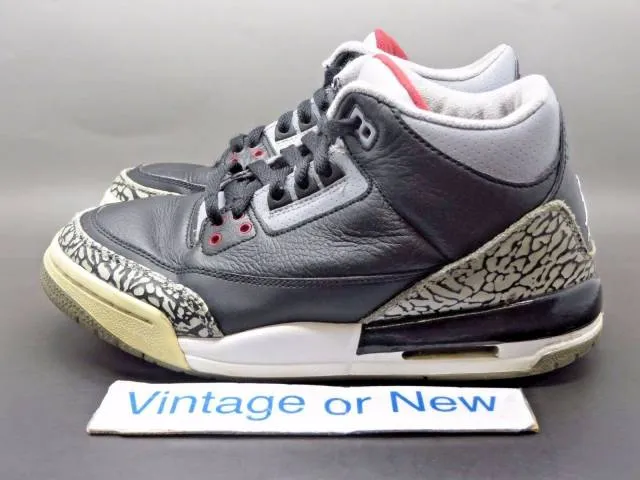 Nike Air Jordan III 3 Black Cement Retro GS 2011 sz 6Y