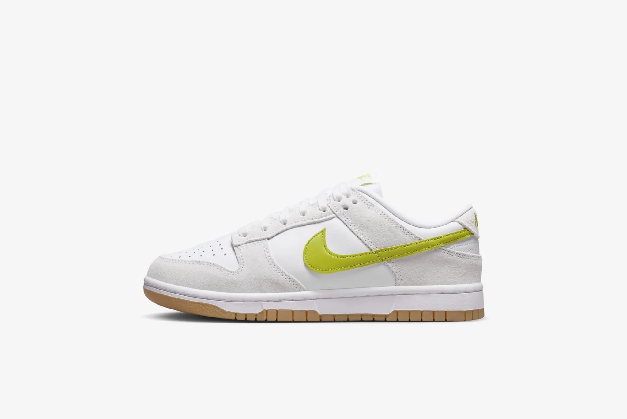 Nike Dunk Low W - White / Bright Cactus-Gum Yellow