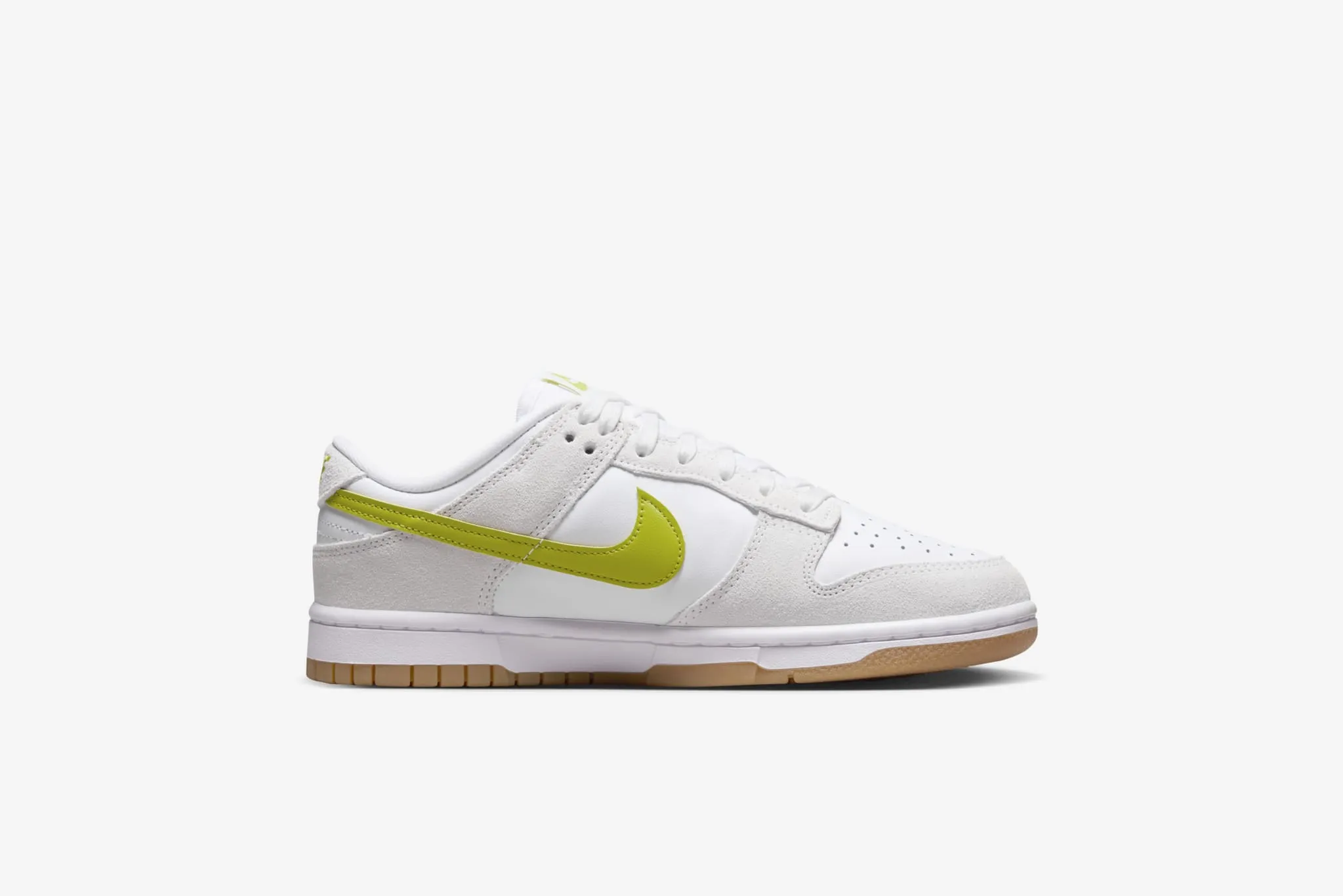 Nike Dunk Low W - White / Bright Cactus-Gum Yellow