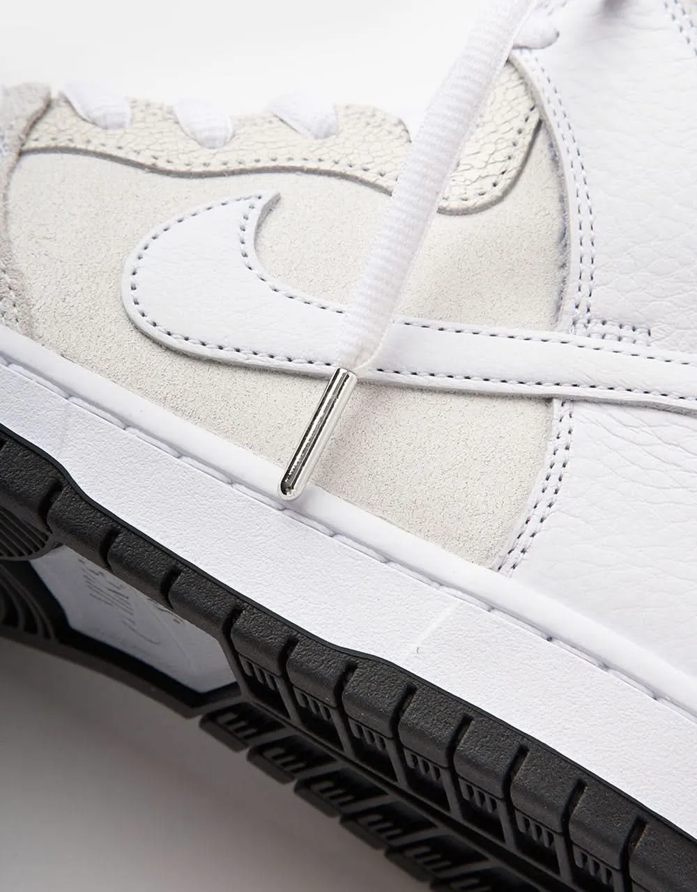 Nike SB 'Anti Hero' Dunk High QS Skate Shoes - White/White-Black