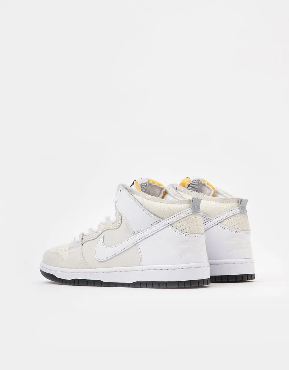 Nike SB 'Anti Hero' Dunk High QS Skate Shoes - White/White-Black