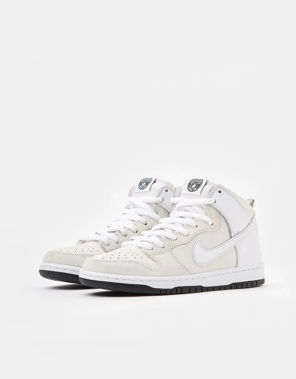 Nike SB 'Anti Hero' Dunk High QS Skate Shoes - White/White-Black