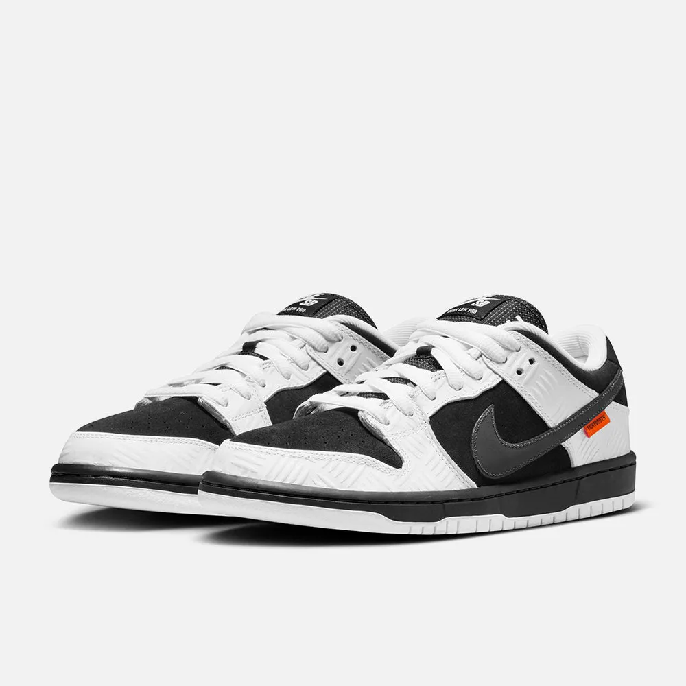 Nike SB - Dunk Low Pro Shoes - White / Black - Safety Orange (TIGHTBOOTH)