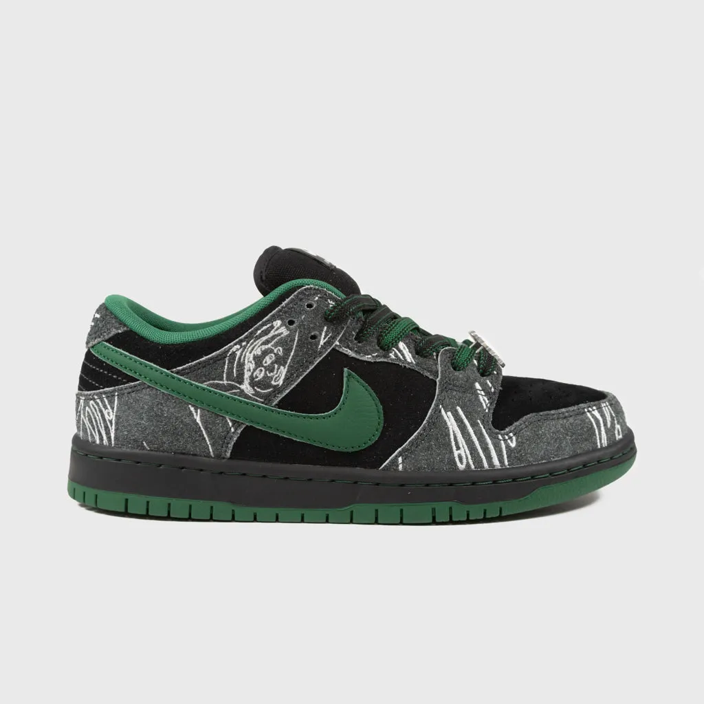 Nike SB - Dunk Low Pro 'There' Shoes - Black / Gorge Green - Summit White