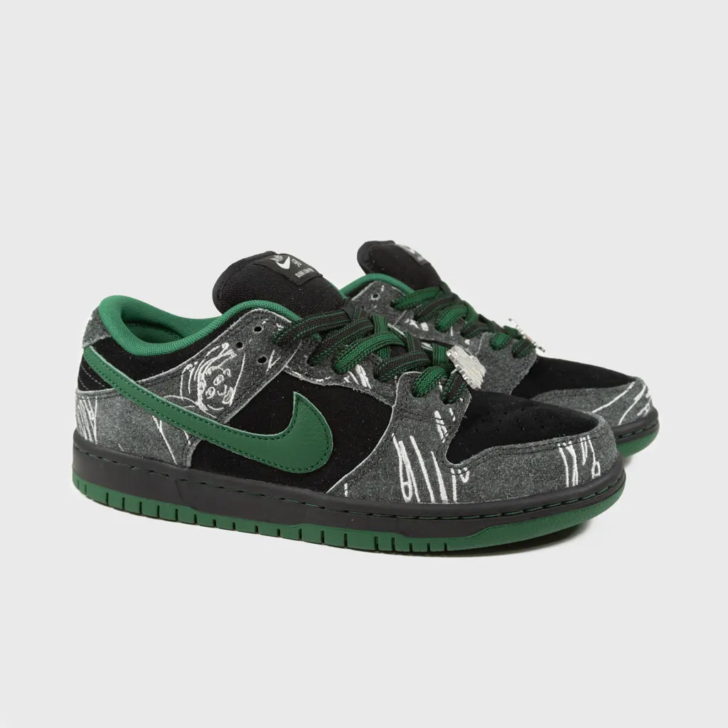 Nike SB - Dunk Low Pro 'There' Shoes - Black / Gorge Green - Summit White