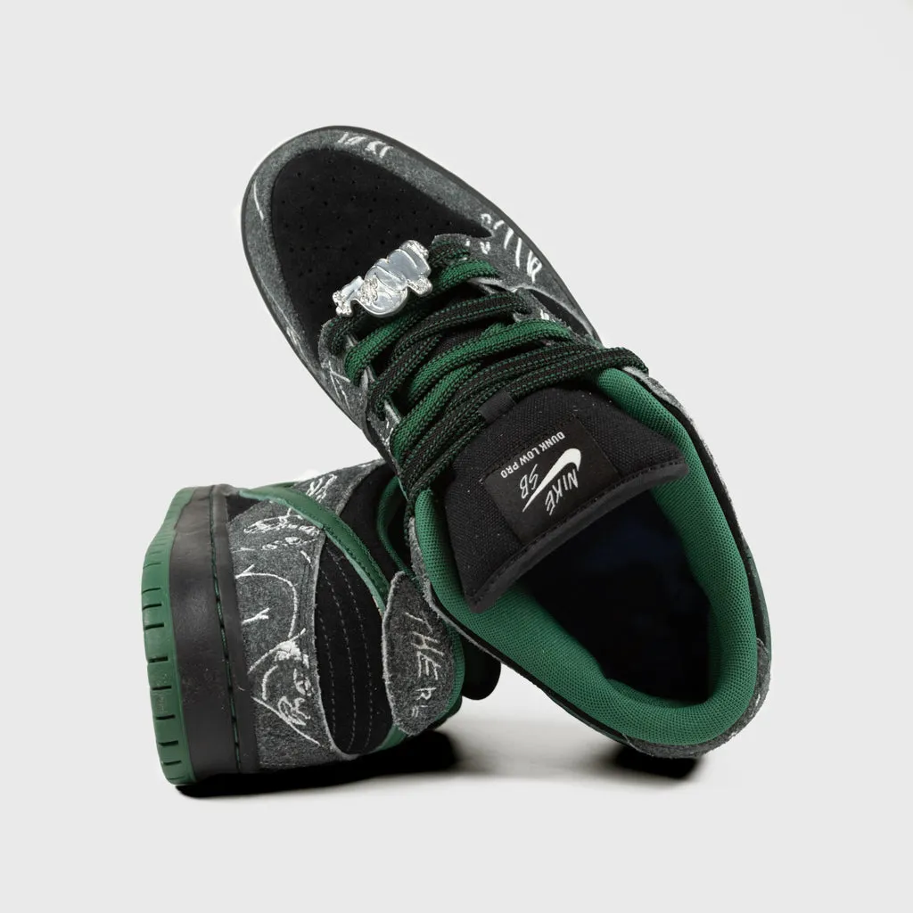 Nike SB - Dunk Low Pro 'There' Shoes - Black / Gorge Green - Summit White