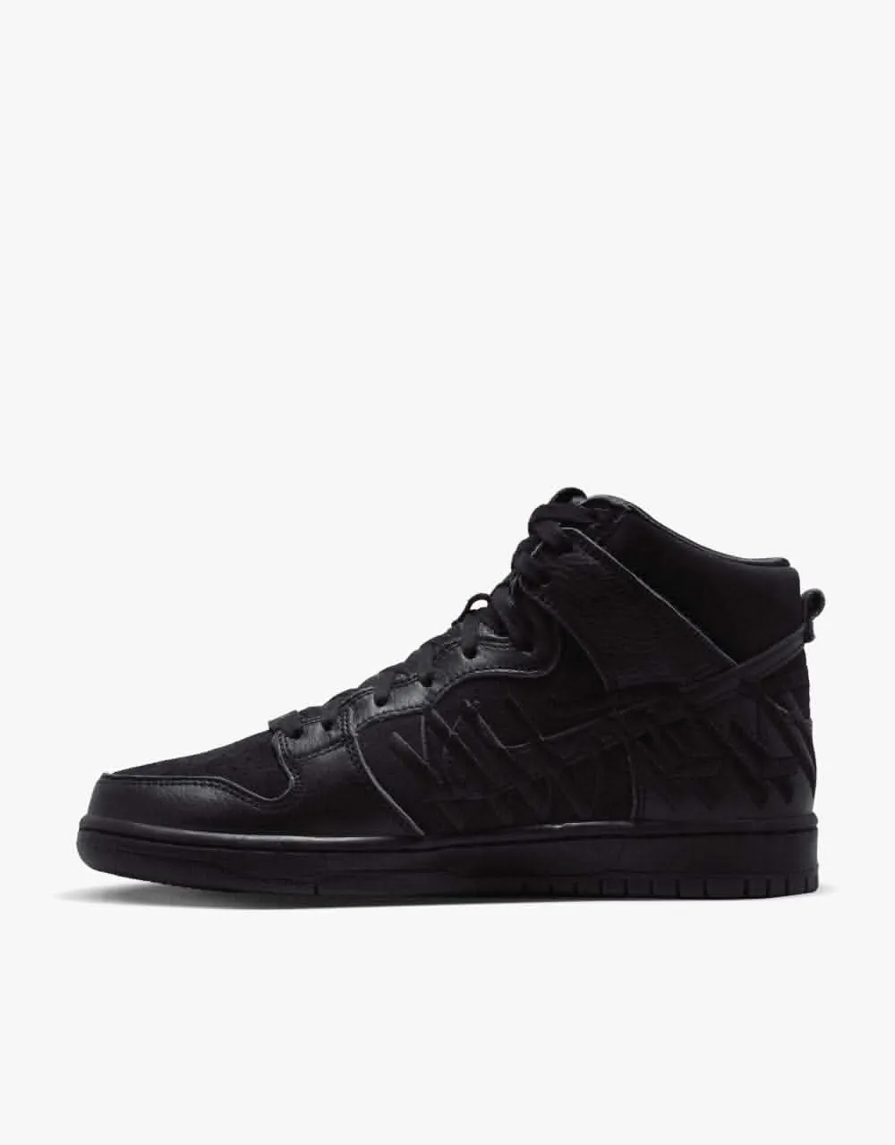 Nike SB 'Faust' Dunk High Pro QS Skate Shoes - Black/Black-Metallic Gold