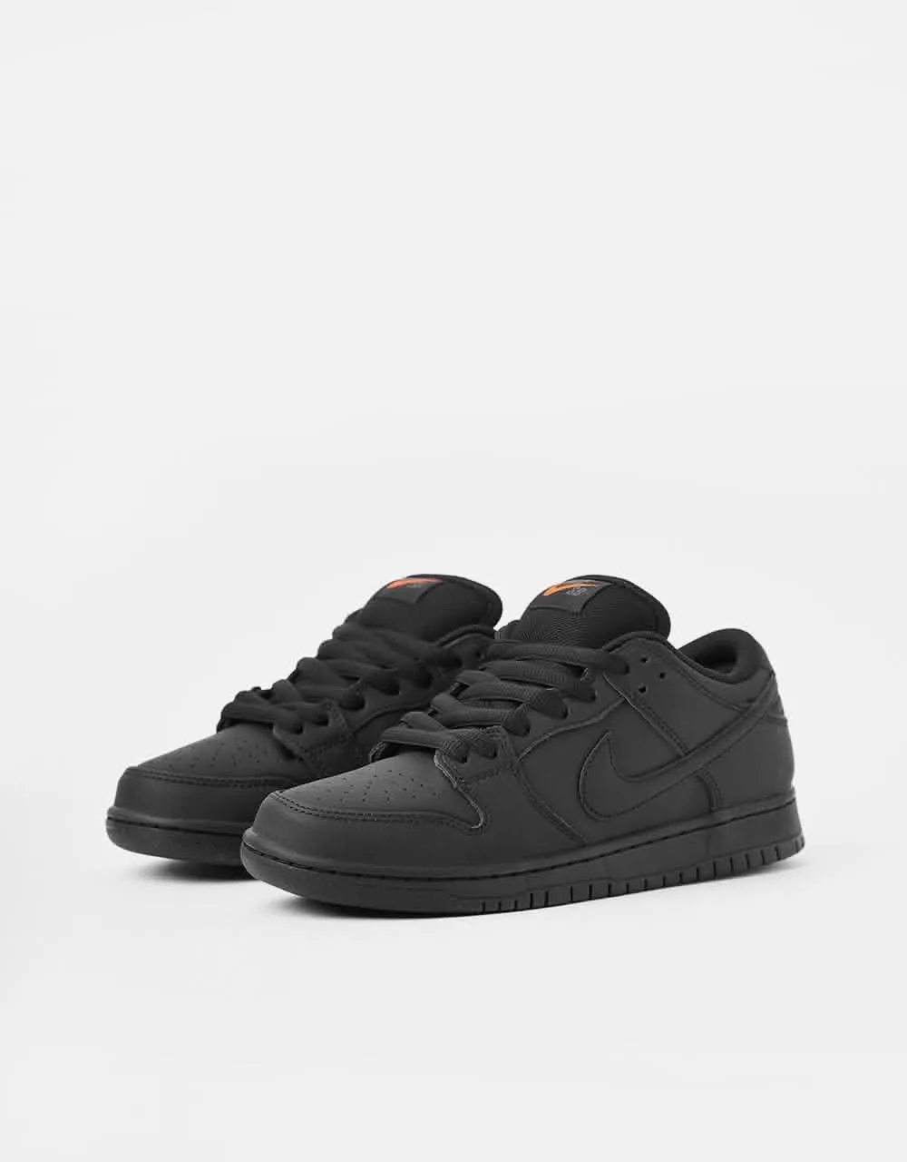 Nike SB 'Orange Label' Dunk Low Pro ISO Skate Shoes - Black/Black-Black