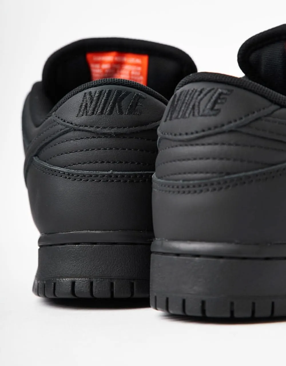 Nike SB 'Orange Label' Dunk Low Pro ISO Skate Shoes - Black/Black-Black