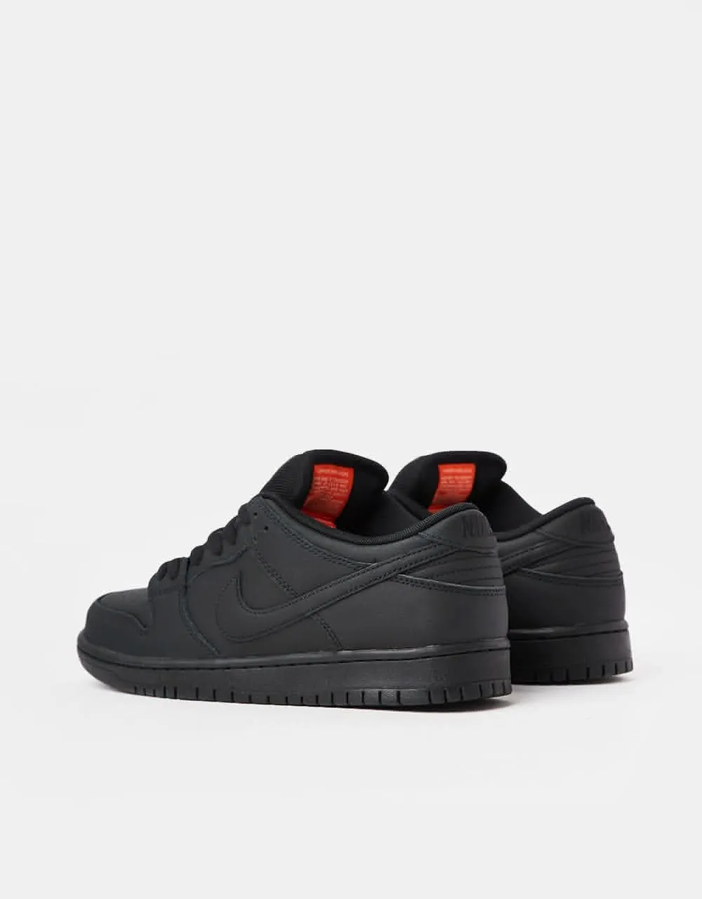 Nike SB 'Orange Label' Dunk Low Pro ISO Skate Shoes - Black/Black-Black