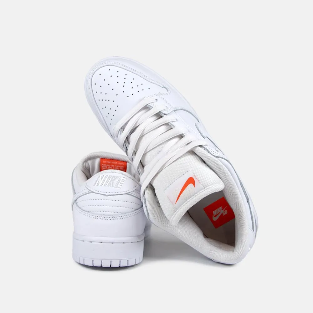 Nike SB - 'Orange Label' Dunk Low Pro Shoes - White / White