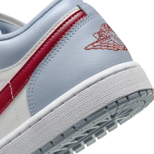 Nike women's air jordan 1 low (blue whisper dune red/ sail/ blue grey/ white/ dune red) sizes 5-12 dc0774-164