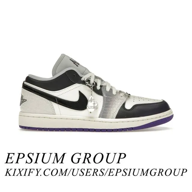 Nike women's air jordan 1 low se (punk rock/ sail/ black/ sail/ cement grey/ playful pink/ field purple) sizes 5-12 hf5759-101