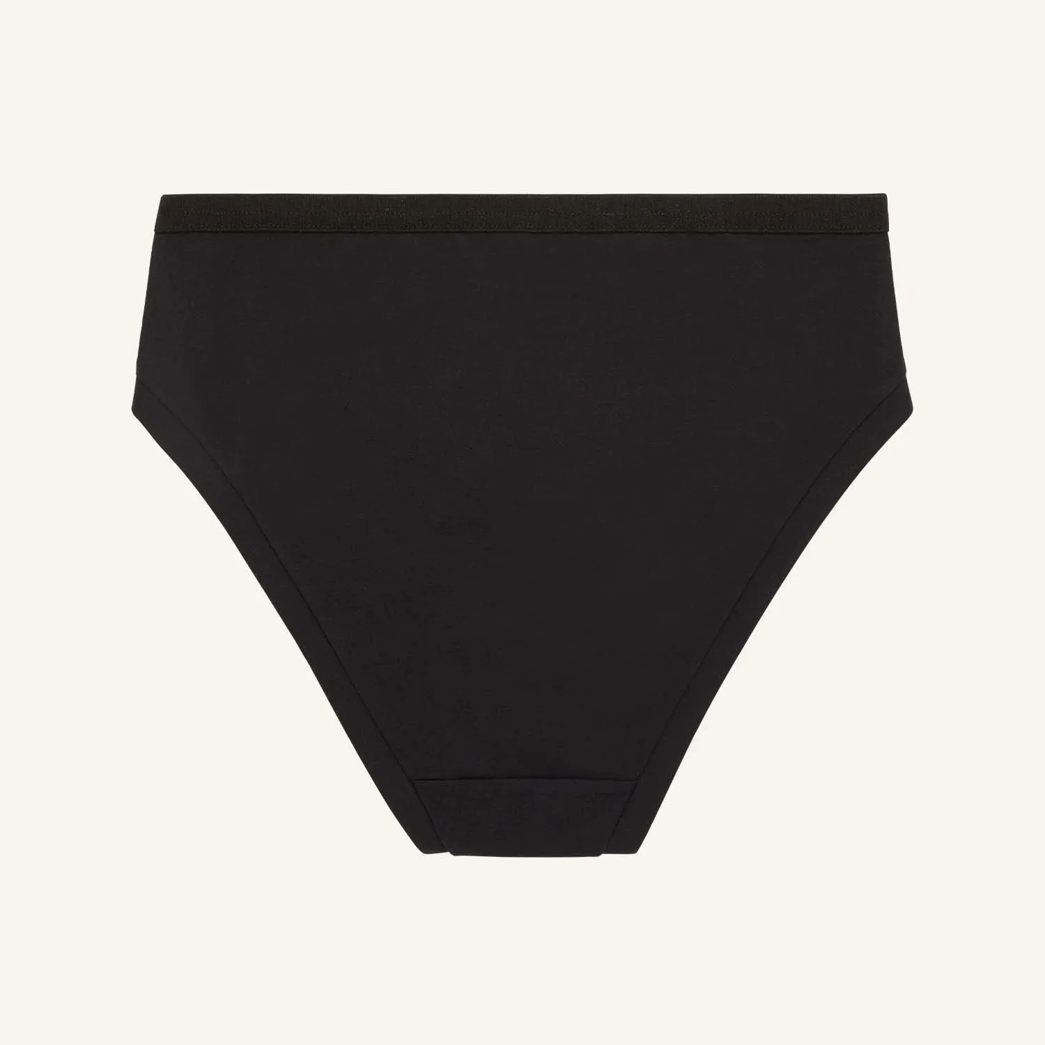 Organic Cotton Mid-Rise Bikini in Carbon