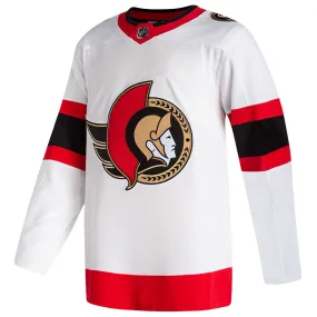 OTTAWA SENATORS ADIDAS ADIZERO PRIMEGREEN AUTHENTIC WHITE AWAY JERSEY