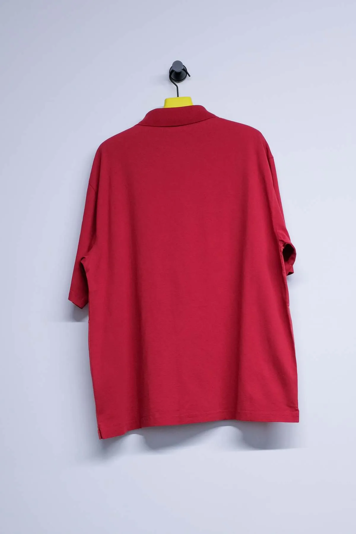 Oversized Panelled Polo - Burgundy Flyer/Red