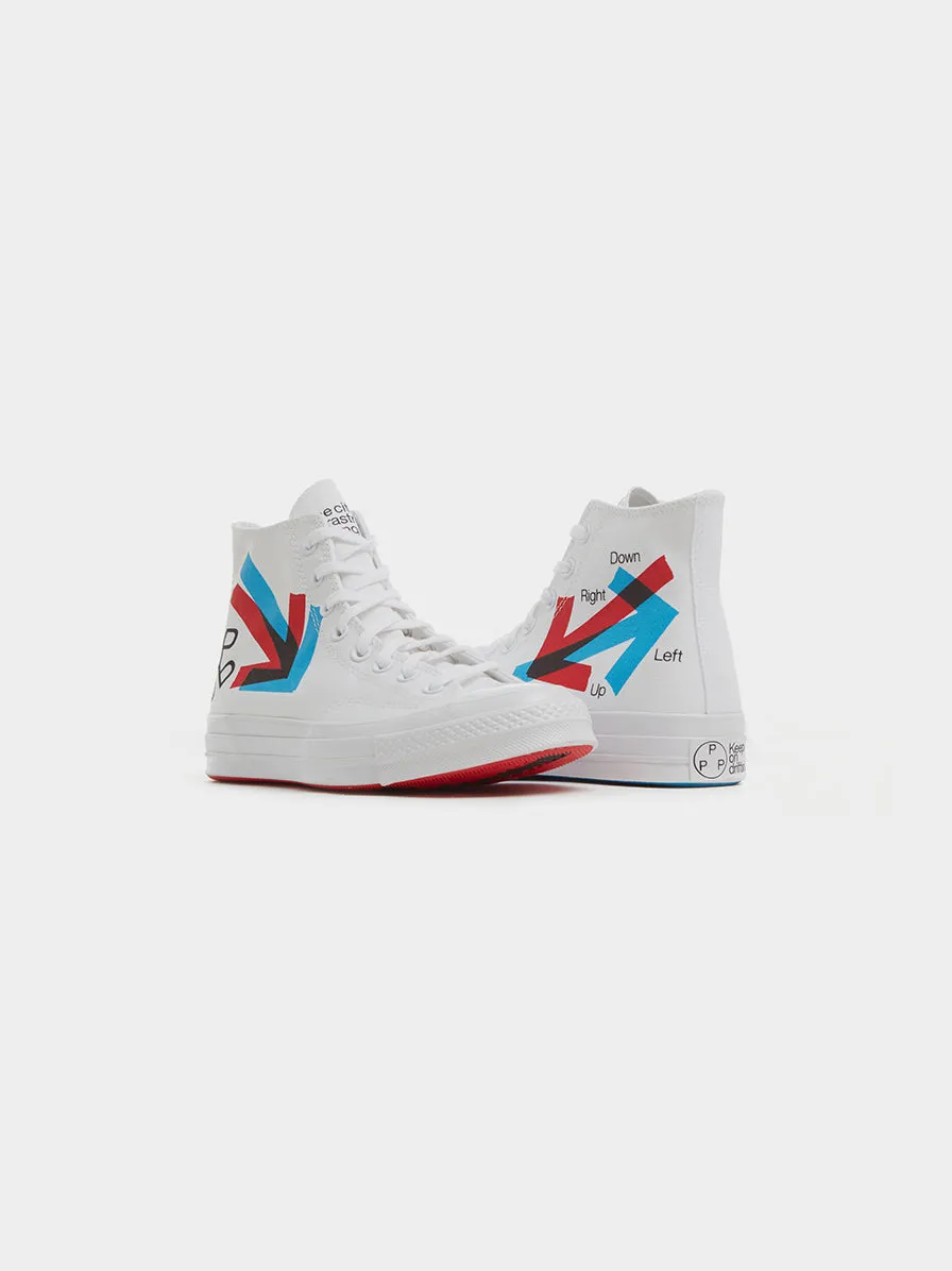 Patta Chuck 70 Hi, White Red / Blue