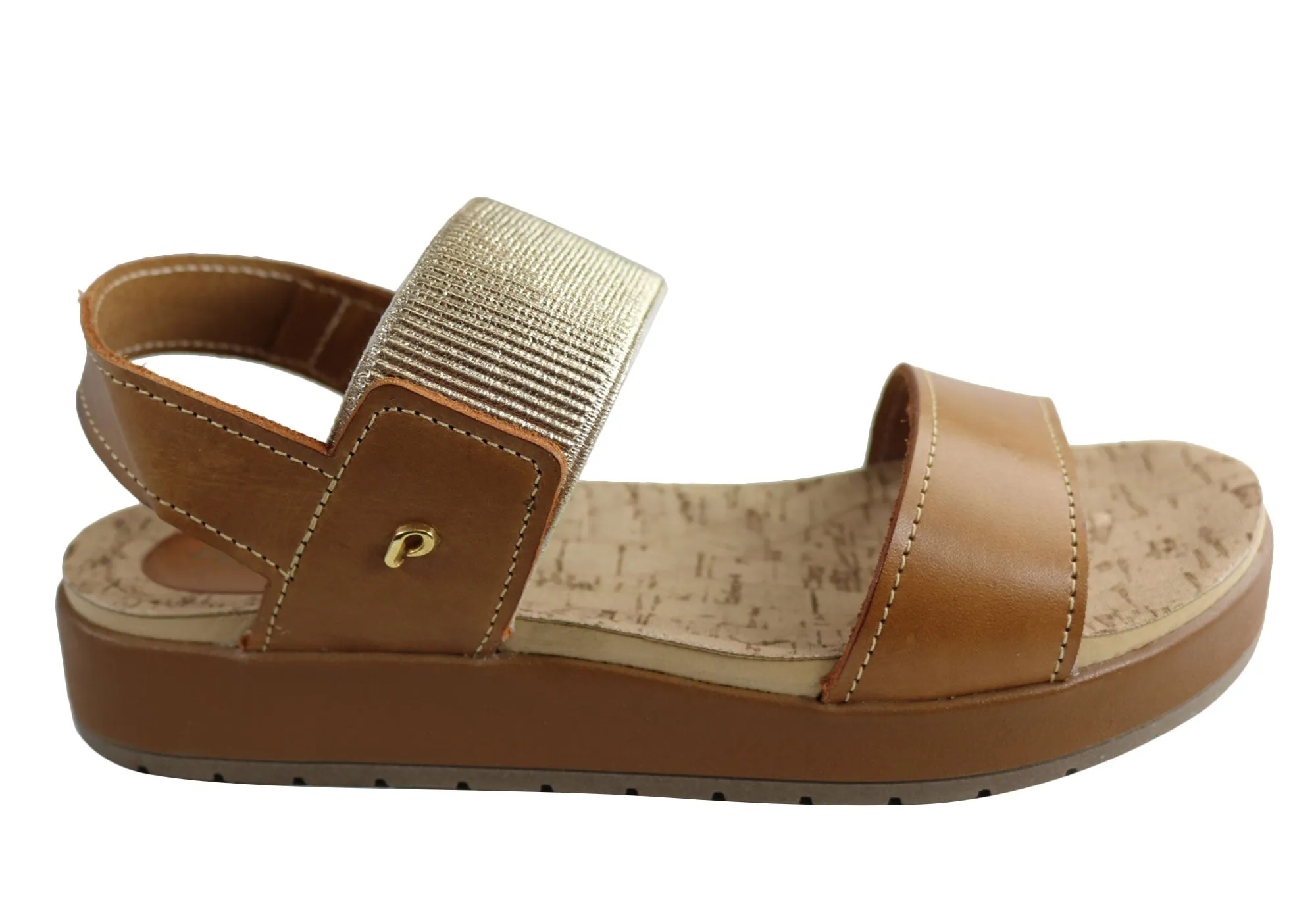 Pegada Rosie Womens Comfort Cushioned Leather Sandals Made In Brazil