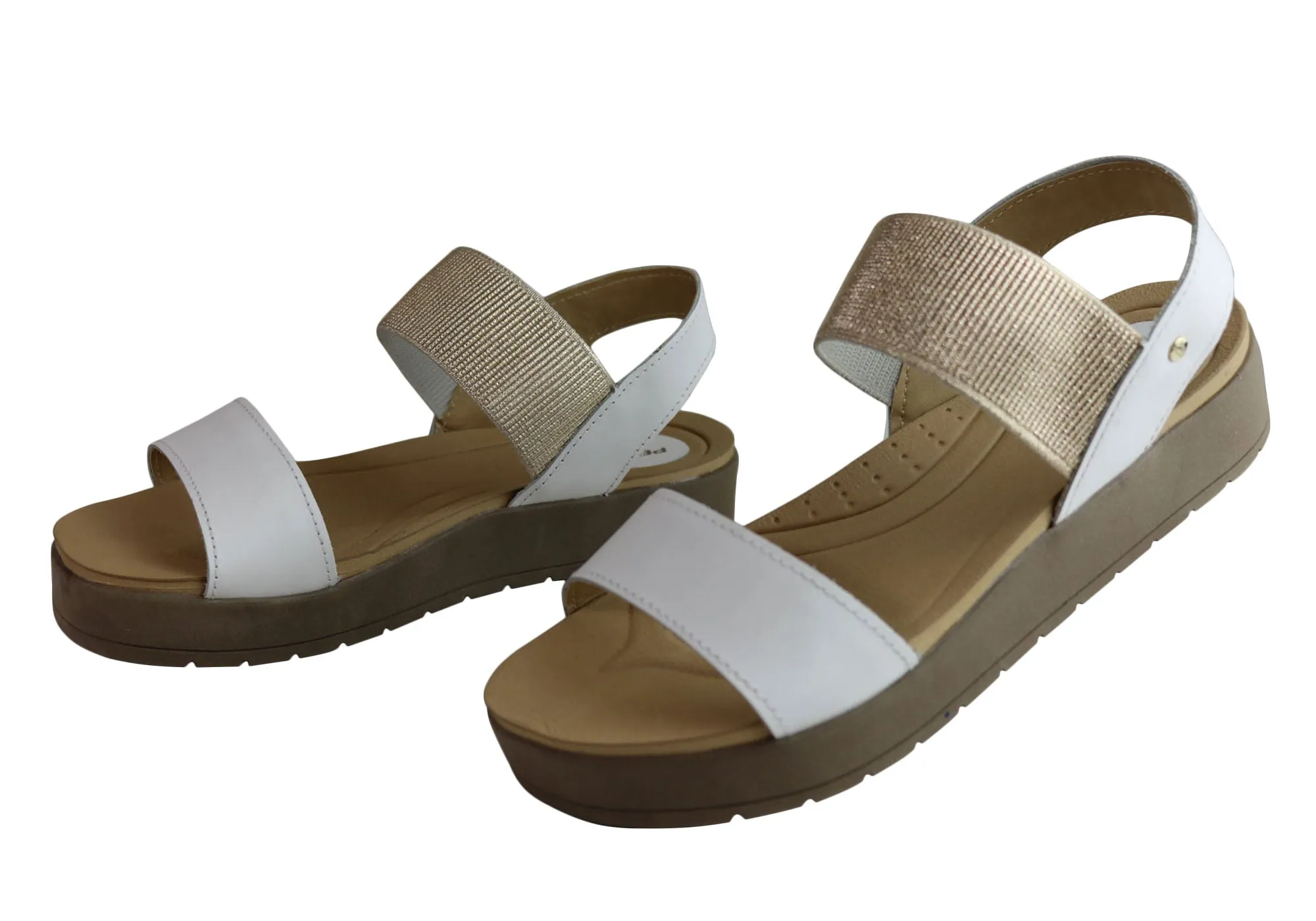 Pegada Rosie Womens Comfort Cushioned Leather Sandals Made In Brazil