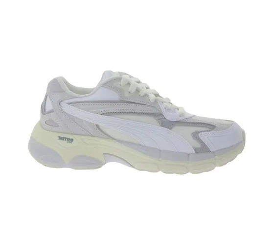 PUMA Teveris Nitro Metallic baskets pour femmes baskets sportives 391095 01 blanc/argent