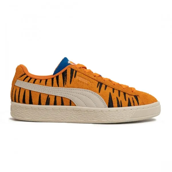 Puma X Tony the Tiger Big Kids Suede (orange / flame orange / vaporous gray)