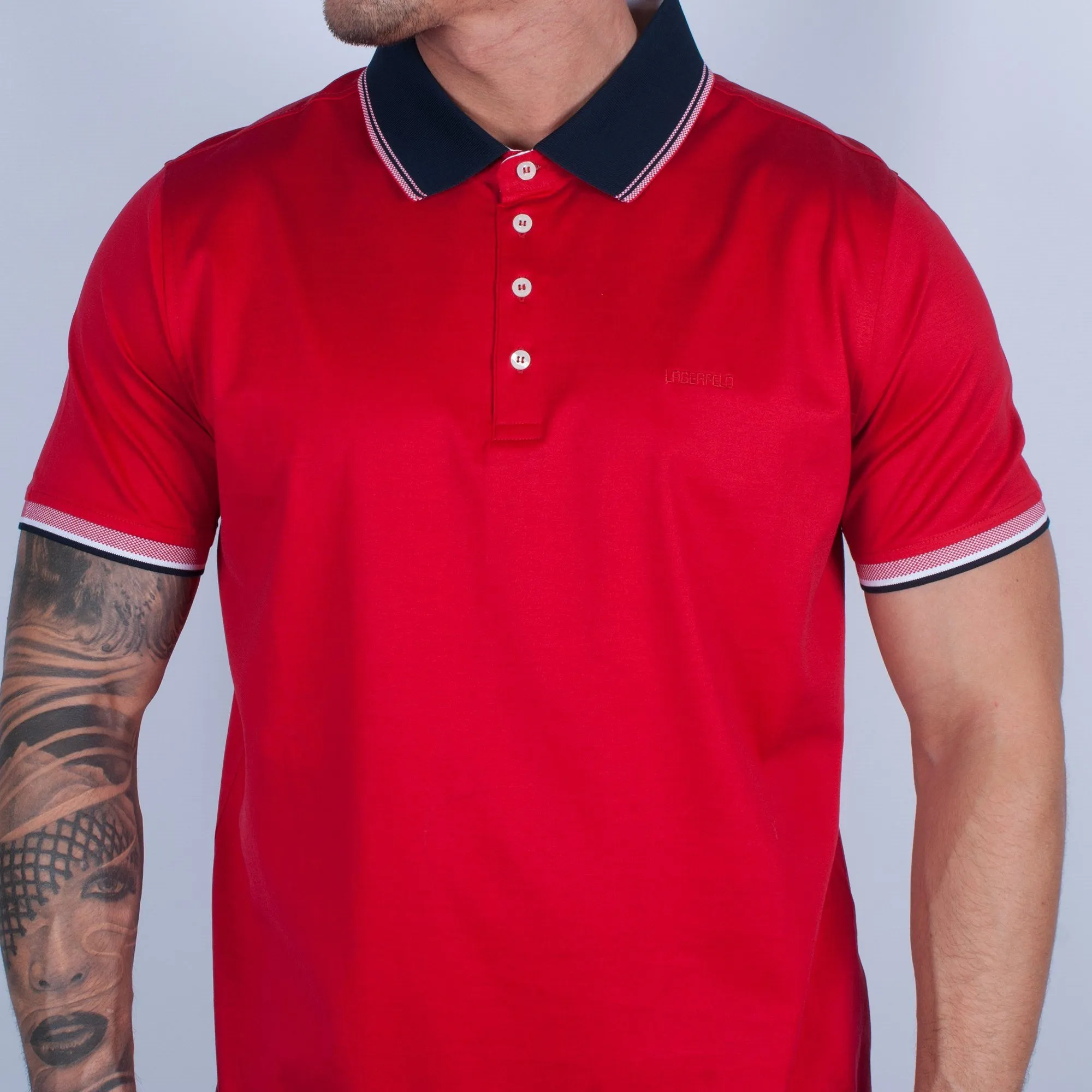 Red Jersey Polo Shirt