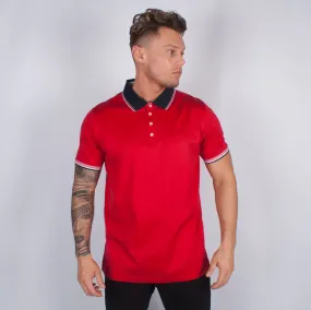 Red Jersey Polo Shirt