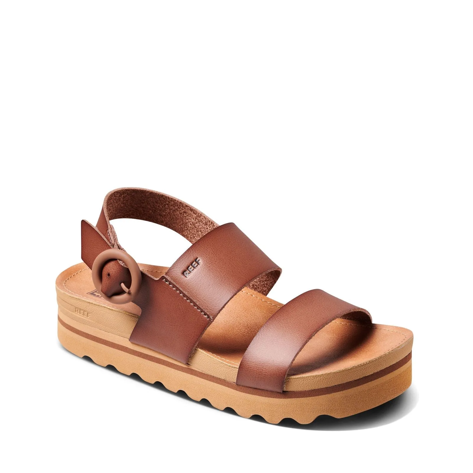 Reef Womens Vista Hi Buckle Summer Vegan Leather Sandals