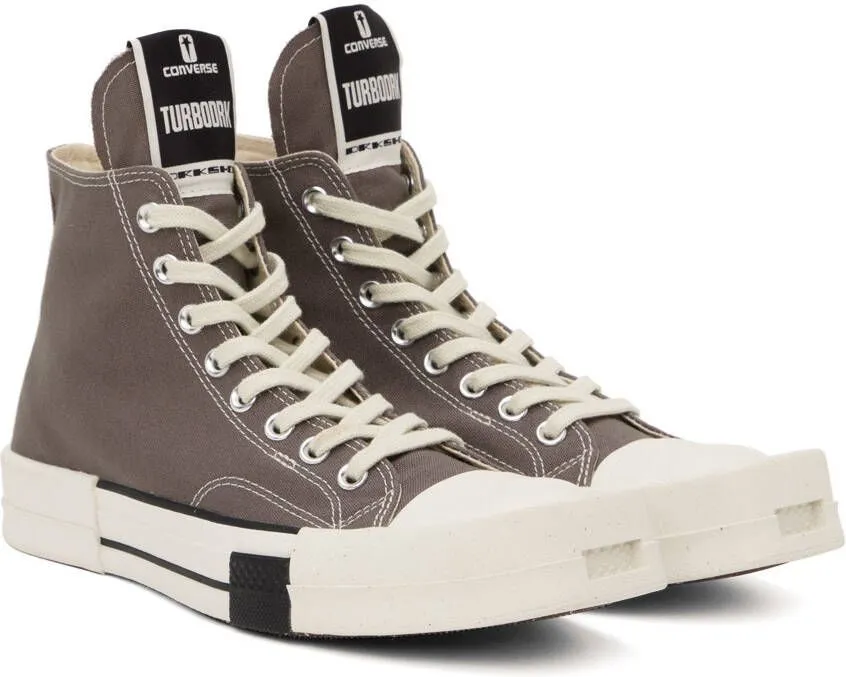 Rick Owens DRKSHDW Gray Converse Edition TURBODRK Chuck 70 Sneakers