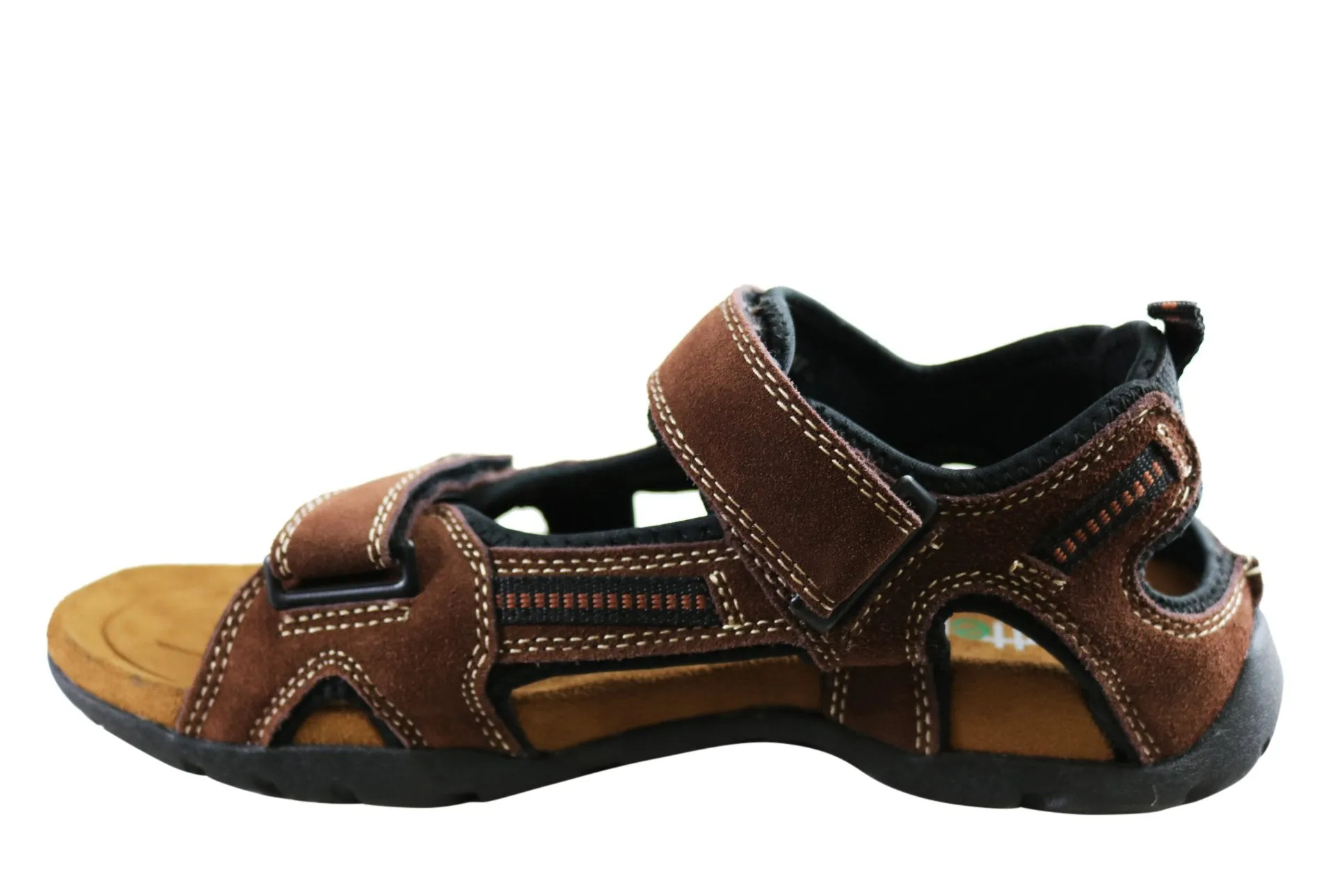 Slatters Broome II Mens Comfort Leather Sandals With Adjustable Straps