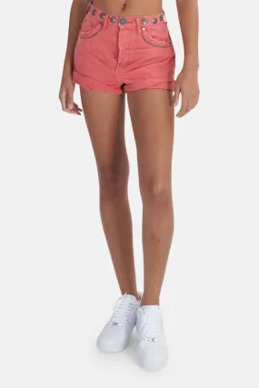 Studded Bandits Short Coral