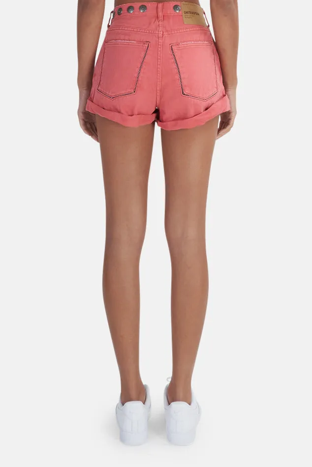 Studded Bandits Short Coral