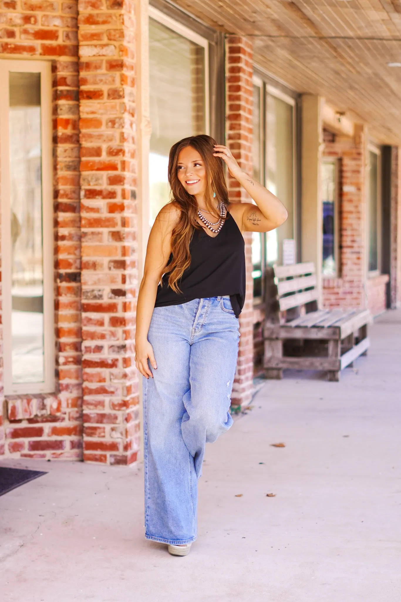 The Elena Tank in Black