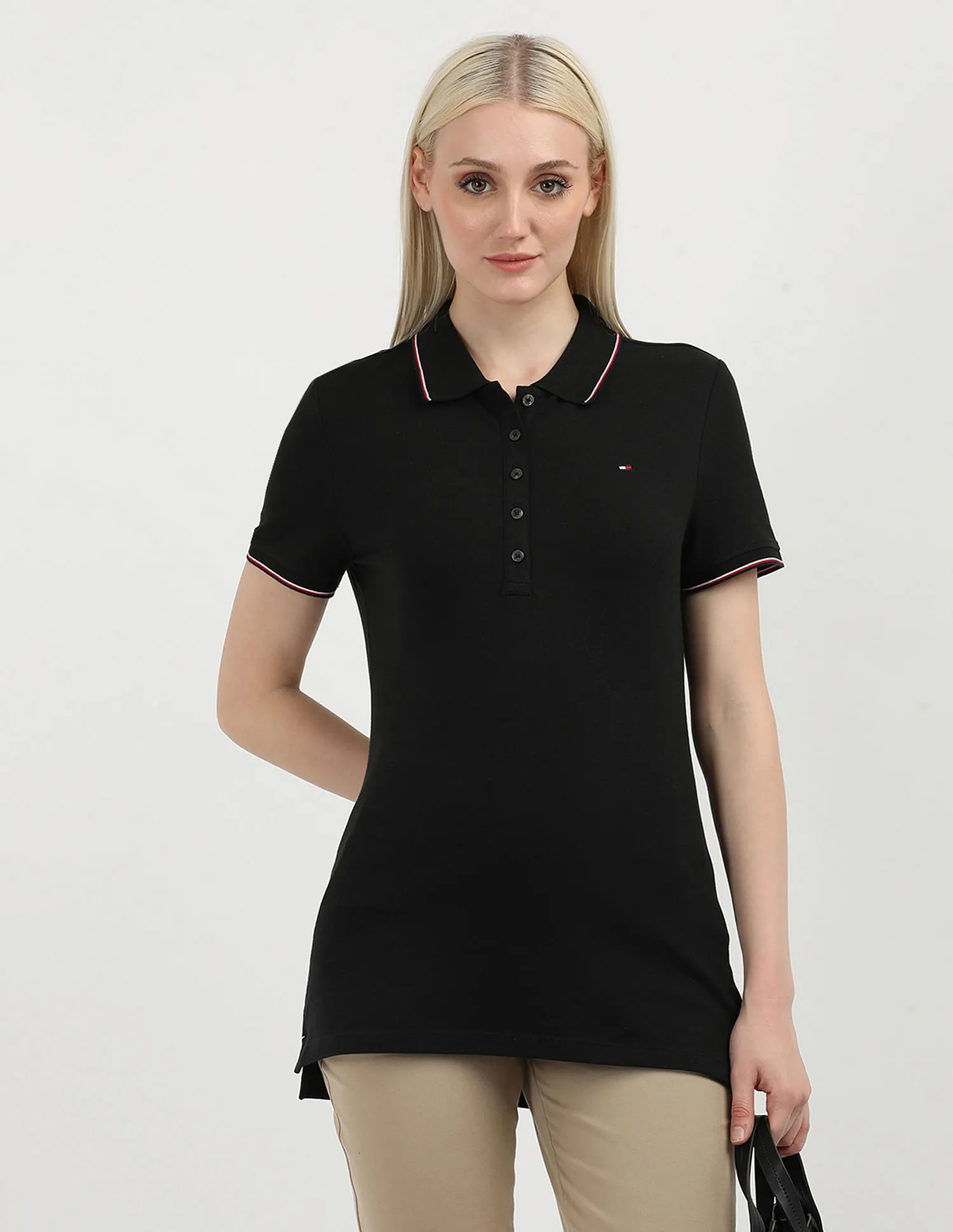 Tommy Hilfiger Solid Tipped Polo Shirt