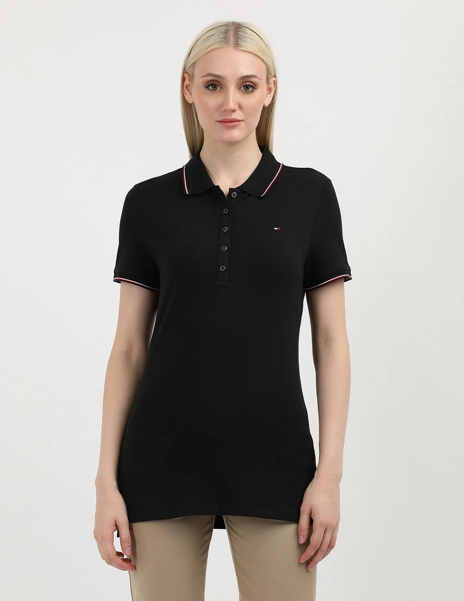 Tommy Hilfiger Solid Tipped Polo Shirt